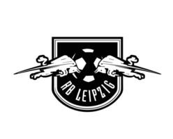 Leipzig club logo símbolo negro fútbol americano bundesliga Alemania resumen diseño vector ilustración