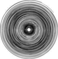 Concentric rings circles pattern abstract monochrome element vortex whirlpool vector