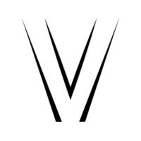 v logo studio letter, v design icon logotype technology font vector