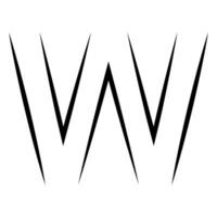 w logo estudio letra w diseño icono logotipo tecnología fuente vector