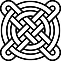 National Celtic pattern intertwined circles cross Chinese pattern weaving vector
