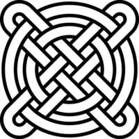 National Celtic pattern intertwined circles cross Chinese pattern weaving vector