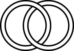 Patterns intertwined 2 rings logo tattoo plexus circles intertwined vector