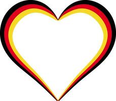 corazón forma bandera Alemania yo amor Alemania contorno caligrafía vector