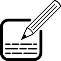 Icon edit write text entry with pencil square box vector