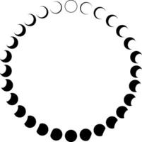 phases moon astronomy badge monthly lunar segments moon vector