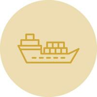 Cargo Ship Vector Icon Design