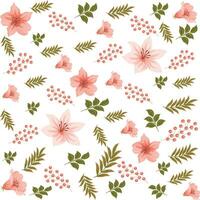 flowers watercolor seamless patterns vector