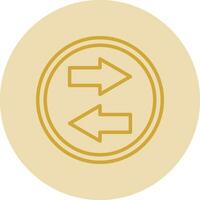 Two Way Arrow Vector Icon Design
