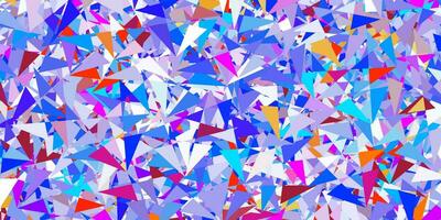 Light multicolor vector background with triangles.