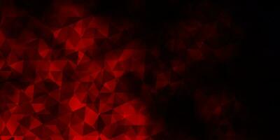 Dark Red vector backdrop with lines, triangles.