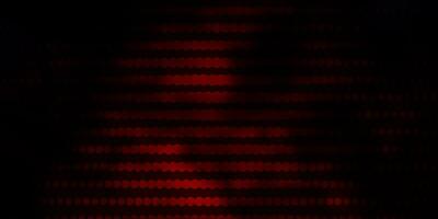 Dark Red vector background with circles.