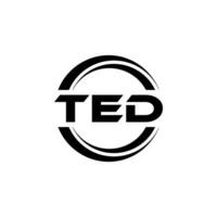 ted logo diseño, inspiración para un único identidad. moderno elegancia y creativo diseño. filigrana tu éxito con el sorprendentes esta logo. vector