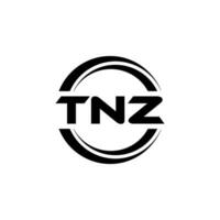 tnz logo diseño, inspiración para un único identidad. moderno elegancia y creativo diseño. filigrana tu éxito con el sorprendentes esta logo. vector