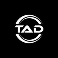 TAD Logo Design, Inspiration for a Unique Identity. Modern Elegance and Creative Design. Watermark Your Success with the Striking this Logo. vector