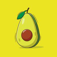 Free vector of cute cartoon avocado natural fresh