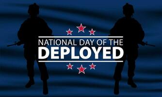 National Day Of The Deployed background vector illustration
