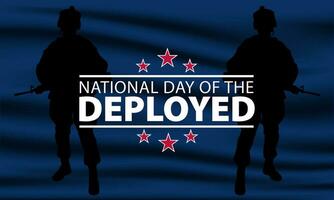 National Day Of The Deployed background vector illustration