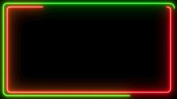 Colorful frame neon light, Abstract background. Abstract neon lights video