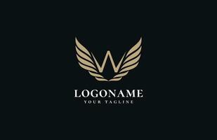 wings logo design element , letter V with wings logo design template vector