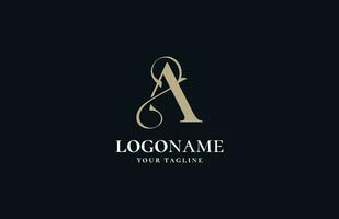 luxury letter A logo design element vector