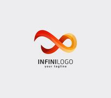 abstract colorful infinity logo design template vector