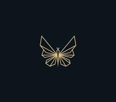 abstract butterfly logo design template , line art logo illustrations vector