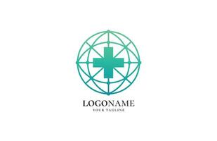 medical logo, hospital modern logo design template vector