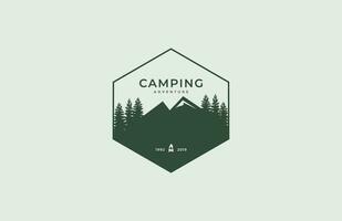 camping and outdoor adventure vintage logos design element vector