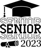 Senior 2023 graduate vector