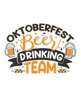 oktoberfest beer drinking team logo vector