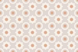 Floral and Geometric seamless pattern background design vector