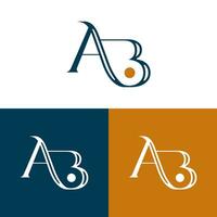 letra ab logo diseño modelo. - vector. vector