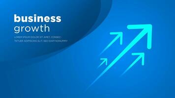 blue arrows of business sale growth vector background