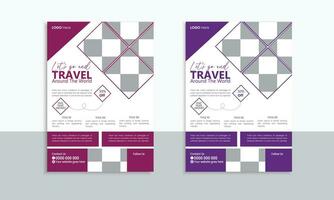 Business, real state, travel flayer design template vector