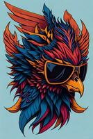 A detailed illustration of a Phoenix for a t-shirt design, wallpaper and fashion photo