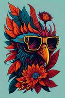 A detailed illustration of a Phoenix for a t-shirt design, wallpaper and fashion photo