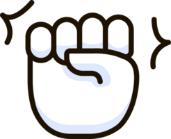 elevado punho ícone emoji adesivo png