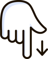 indice montrer du doigt vers le bas icône emoji autocollant png
