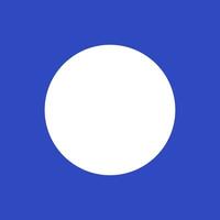 White sun vector icon on blue background.