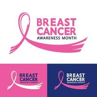 Breast cancer awareness banner. vector