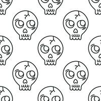 Seamless skull background. Background for Halloween party vector