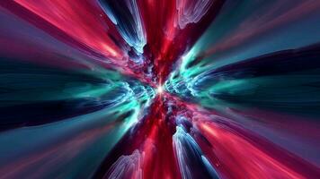 slinga abstrakt blå och röd hypnotisk tunnel bakgrund video