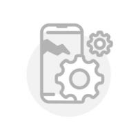 Error when loading, Failed to load page with smartphone screen concept illustration line icon design editable vector eps10