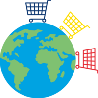 compras onflatl mundo plano ícone png