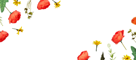 beautiful flower banner frame copy space png