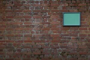 Old orange brick wall background with aging and rustic texture with dirty texture photo