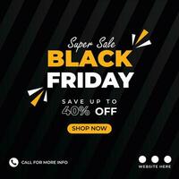 Black Friday Social Media Post design vector