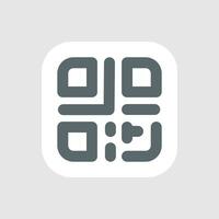 QR code payment button concept illustration line icon design editable vector eps10