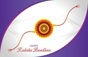 creative raksha bandhan background with rakhi design vector